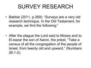 Survey Research: Methods, Issues, and Guidelines