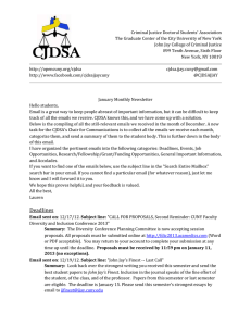 Monthly Newsletter — January