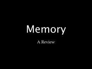 Memory Review: Encoding, Storage, Forgetting & Amnesia