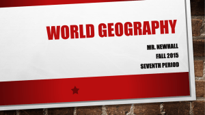 World Geography #1 8-6-15