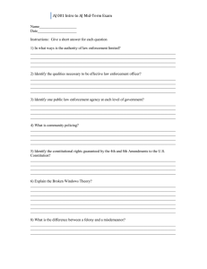 Introduction to Criminal Justice