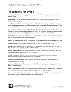 Vocabulary for Unit 4