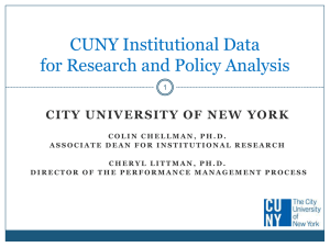 city university of new york colin chellman, ph.d