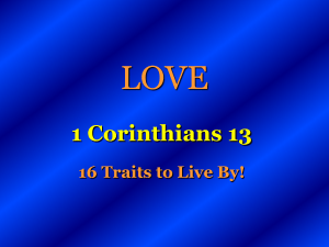 LOVE - Colonial church of Christ