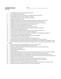 Civil Rights Movement Worksheet: Key Events & Figures