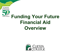 Funding Your Future Financial Aid Overview