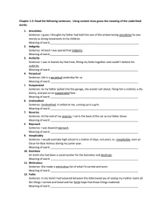 Vocabulary Worksheet: Context Clues
