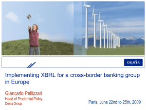 Implementing XBRL for a cross-border banking group in