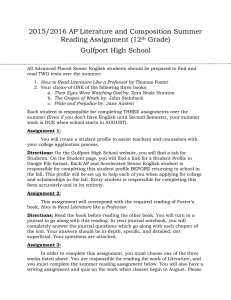AP 12th Grade English Literatu