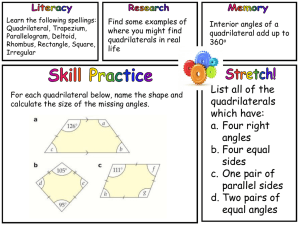 Quadrilaterals: Shapes, Angles, and Properties Worksheet