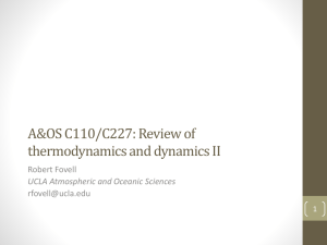 Review of thermo and dynamics, Part 2