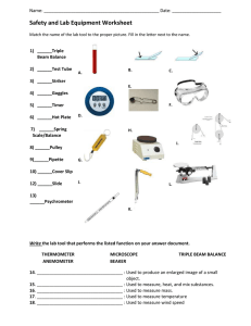 Lab Safety & Equipment Worksheet - Science Education