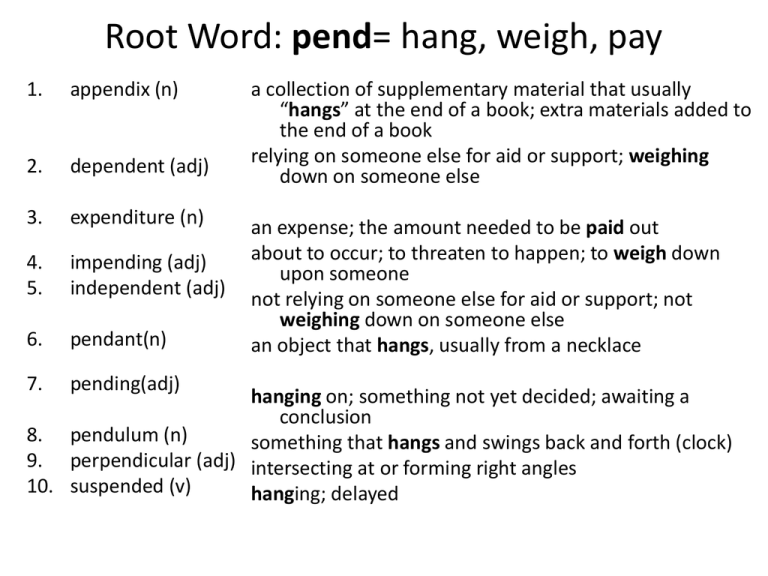 Words With The Root Word Ped Pod