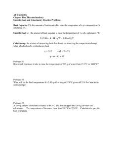AP Chemistry Thermochemistry Practice Problems