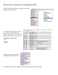 “Choose a Category” box select Tax Setup. Click on the “Edit” link