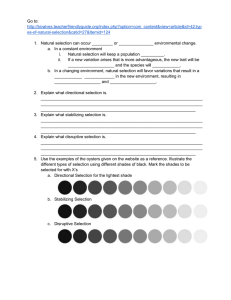 Natural Selection Worksheet: Types & Examples