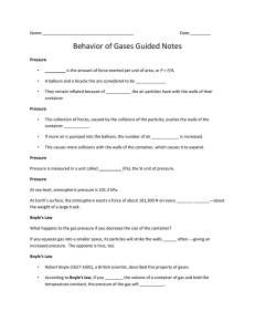 Behavior of Gases Guided Notes