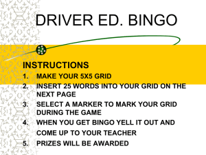 Driver Ed Bingo