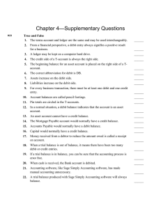 Chapter 4—Supplementary Questions K/U True and False 1. The