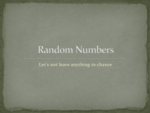 Random Numbers