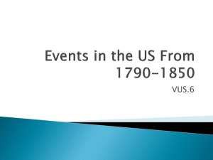 Events in the US From 1790-1850