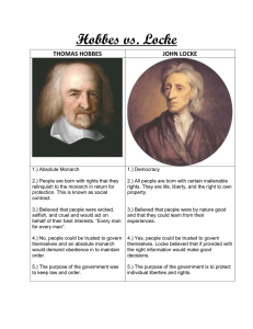 Hobbes vs. Locke: Political Philosophy Comparison