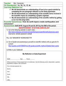 We will demonstrate our understanding of how to be a good scientist