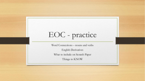 EOC Preparation