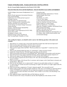 Truman & Cold War Reading Guide (1945-52)
