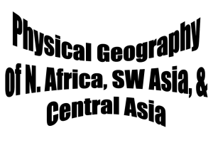 THE MIDDLE EAST (SOUTHWEST ASIA) & NORTH AFRICA