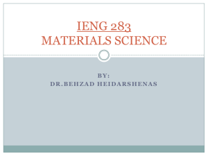Materials Science: IENG 283 Course Overview
