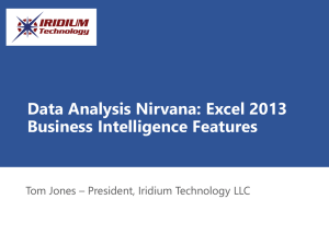 Data Analysis Nirvana: Excel 2013 Business Intelligence