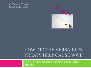 How did the Versailles Treaty Help Cause WWII