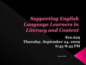 Supporting English Language Learners