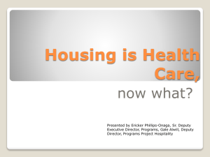 Presentation by Project Hospitality