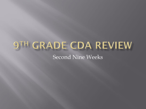 9th grade CDA Review