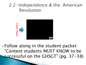 2.2 Outbreak of the American Revolution