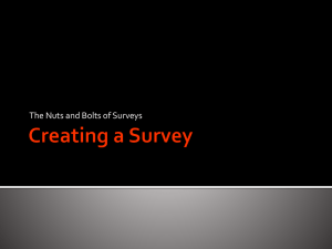 Creating a Survey