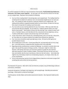 Personality Perspectives Micro-Lesson Assignment