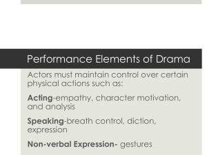 Performance Elements of Drama