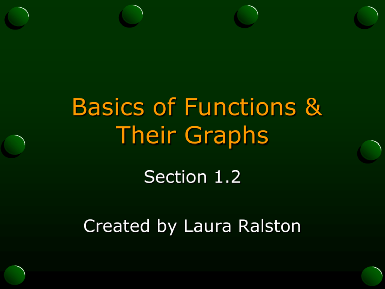 FUNCTIONS AND THEIR REPRESENTATIONS
