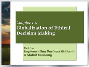 Globalization of Ethical Decision Making