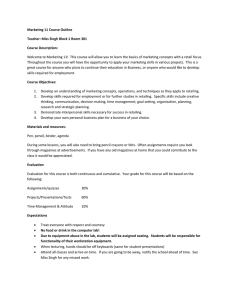 Marketing 11 Course Outline