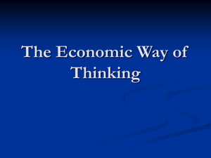 The Economic Way of Thinking