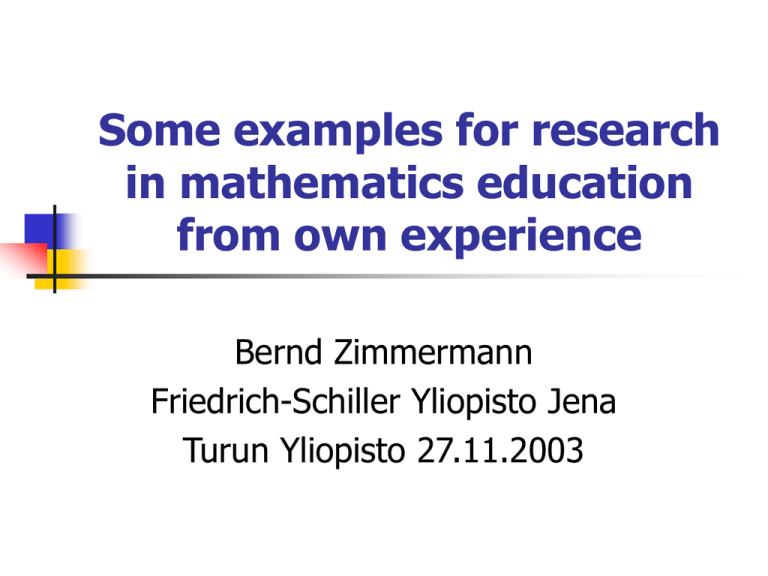 some-examples-for-research-in-mathematics-education-from-own