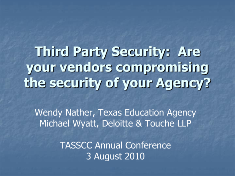 Third Party Security