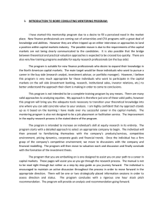 Equity Research Mentoring Program Manual