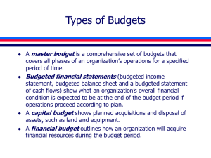 Types of Budgets: Master, Capital, & Financial Planning