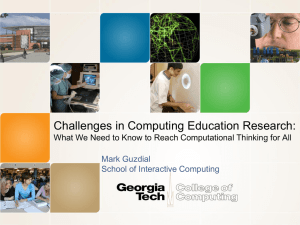 Contexts in Computer Science Education