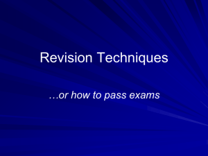 Revision Techniques Powerpoint